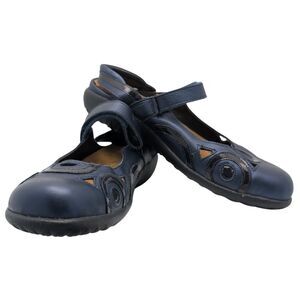 Naot Matai Navy Blue Mary Jane Flat Womens size EU 37